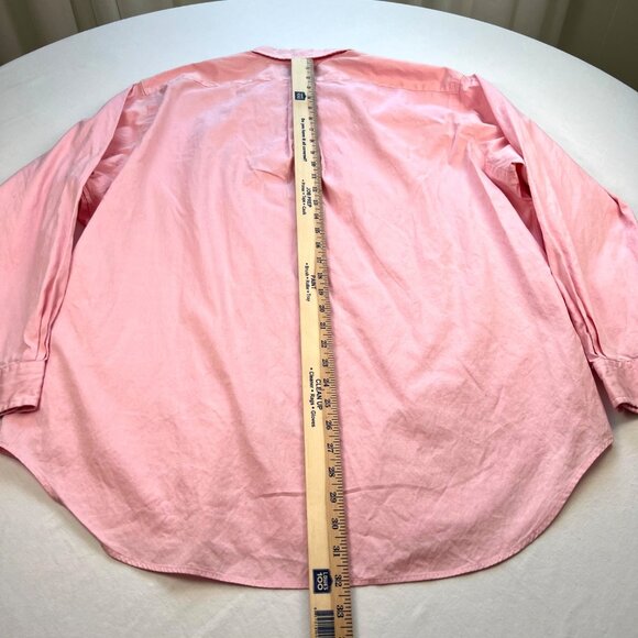 Ralph Lauren Classic Fit Mens Shirt Button Flesh Pony Long Sleeve 17 1/2 34/35 - Picture 8 of 9